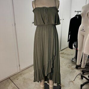 Lulu's Asymmetrical Wrap Front Dress